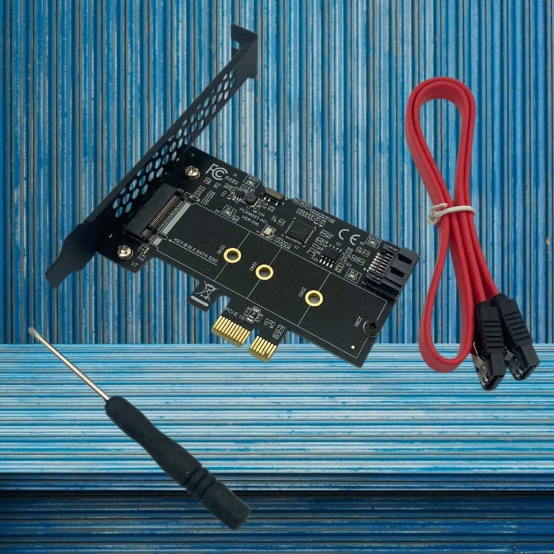 PCI E Express การ์ดขยาย PCIE 1X ถึง SATA3.0 M2 Controller PCIE Sata อะแดปเตอร์ ASM1061 ชิป M.2 NGFF 