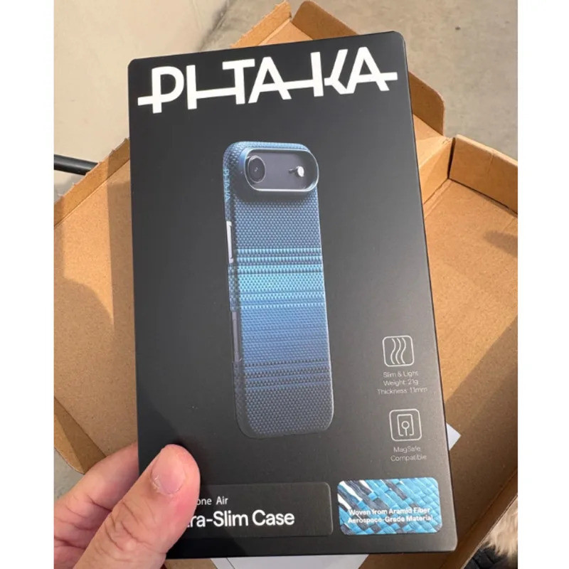 PITAKA เหมาะสําหรับ IPhone 17/Air เคสโทรศัพท์ฝาครอบป้องกัน, แม่เหล็กดูดเคสคาร์บอนไฟเบอร์บางเฉียบ