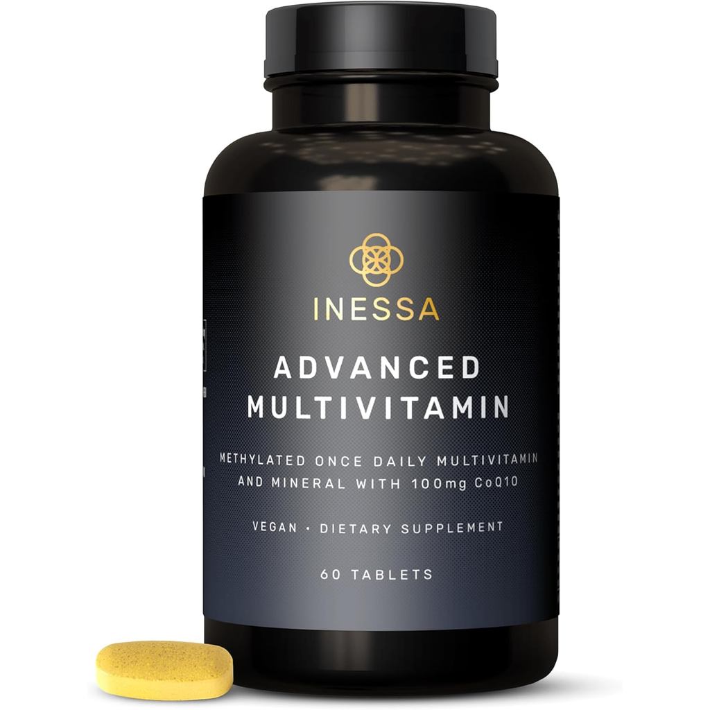 Inessa Multivitamin กับ CoQ10, Vitamin D3, K2, B Complex และส่วนผสมสำคัญอื่นๆ สำหรับสุขภาพที่ดี