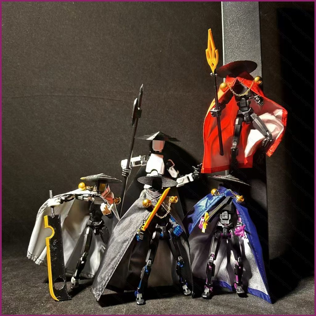 YT4 Multi-joint movable 3D การพิมพ์ building block lucky 13 Swordman Wing เสื้อคลุมและหมวกตุ๊กตาเครื