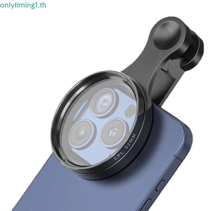 Onlytiming ตัวกรองการถ่ายภาพสมาร์ทโฟน กระจกออปติคอลและกรอบอลูมิเนียม ตัวกรอง CPL