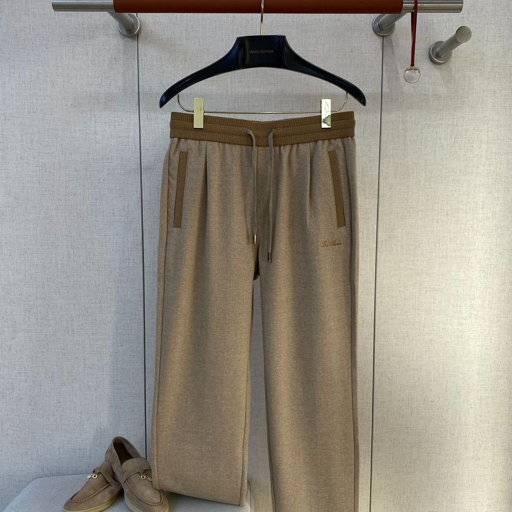 6J5Z Italy LP 25Men's Autumn/Winter Letter Embroidery Casual Pants with Classic Contrast Color Draws