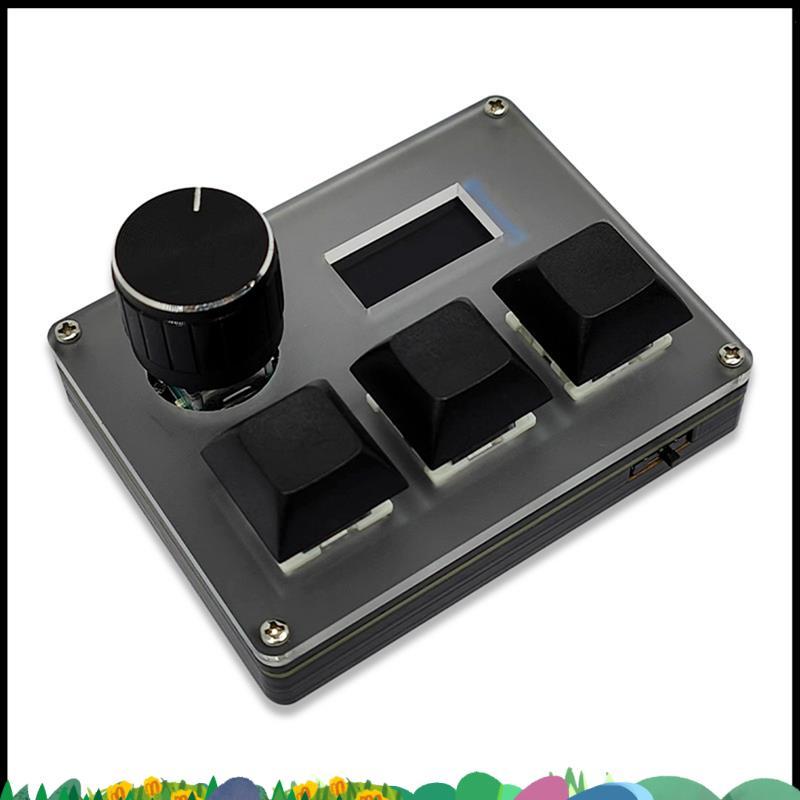 Super 3-Key คีย์บอร์ดแบบกําหนดเองแบบมีสาย Blue Switch OSU คีย์บอร์ดเกมพร้อมหน้าจอลูกบิด RGB Copy Pas