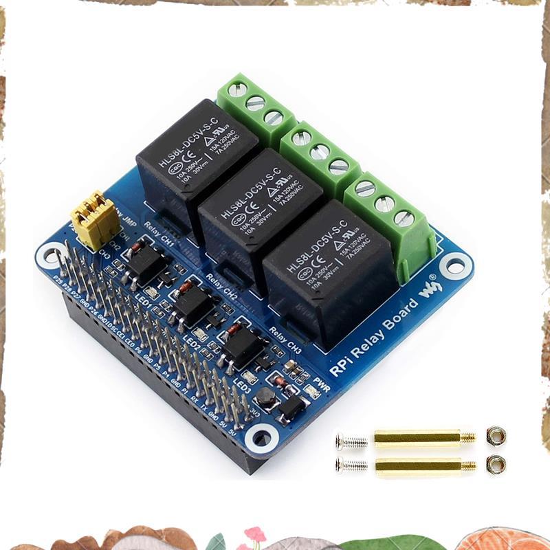 5V 3-Channel รีเลย์โมดูลบอร์ดขยาย Breakout Shield HAT Kit สําหรับ RPI Zero 2 W WH 2W 3