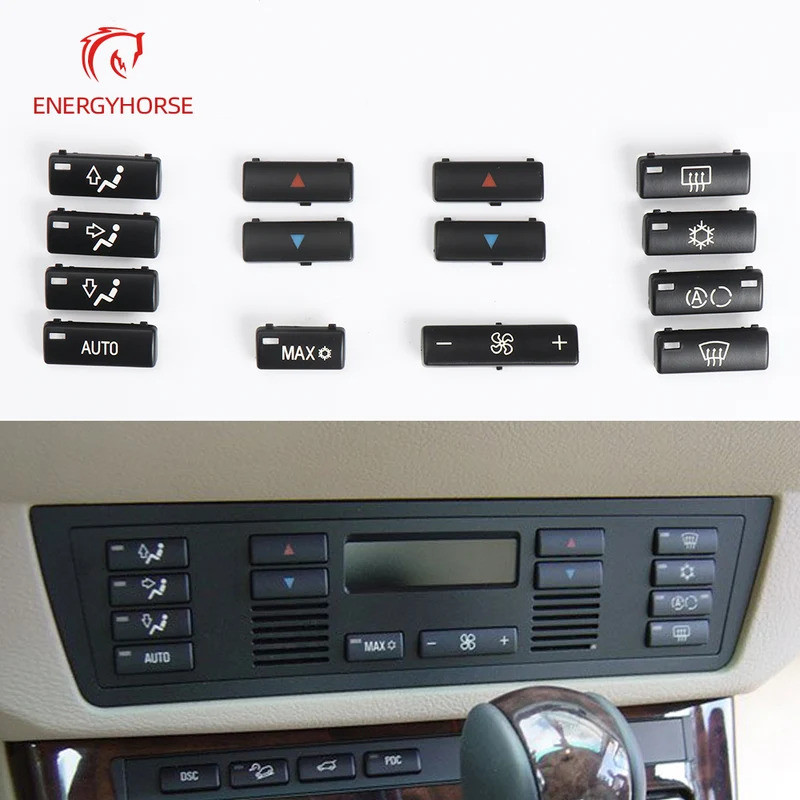 สําหรับ BMW E39 E53 คอนโซลกลางรถ Climate A/C แผงควบคุมปุ่มสวิทช์ฝาครอบหมวกเปลี่ยนกุญแจสําหรับ BMW 5 