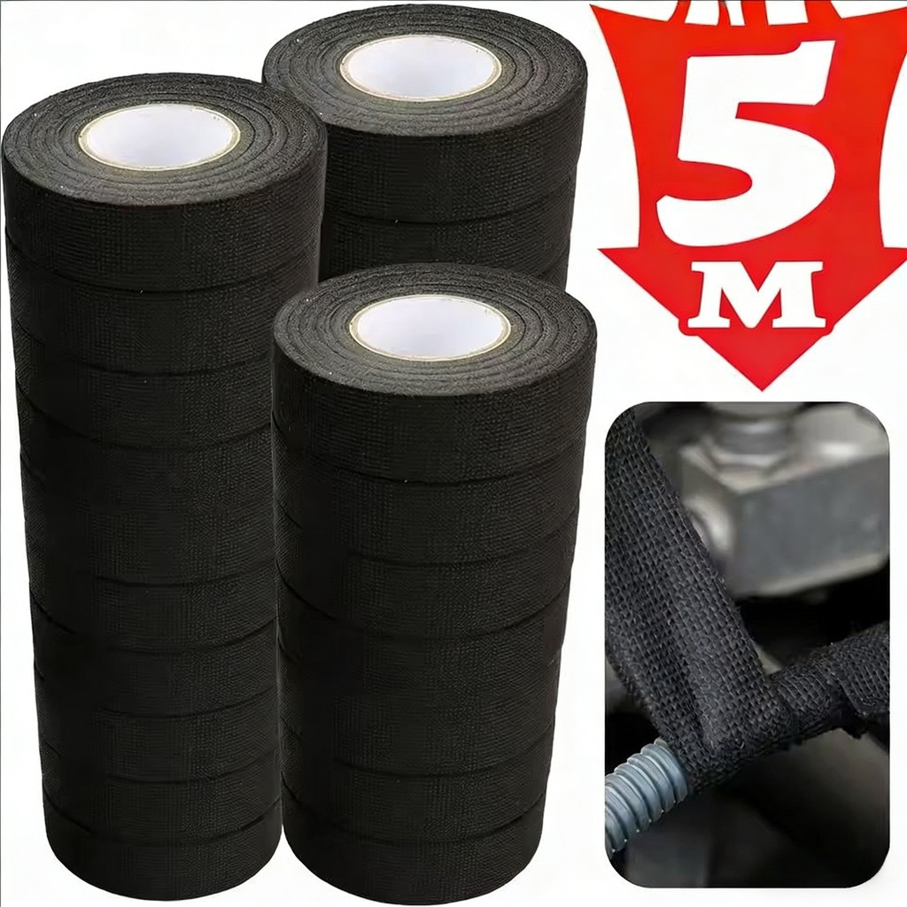 [AUTO&3C]1/5M - Conduit ถักหดความร้อน - สารหน่วงไฟและป้องกันการกัดกร่อนสําหรับสายไฟรถยนต์, วัสดุ Polyolefin ยืดหยุ่น