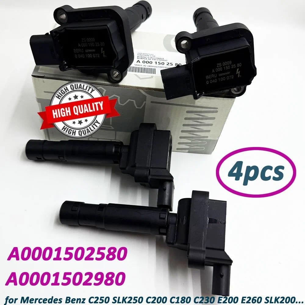 UF658 GN10552 คอยล์จุดระเบิด (4 ชิ้น) สําหรับ Mercedes Benz 2014 2015 C250 2012-2015 SLK250 1.8L L4 