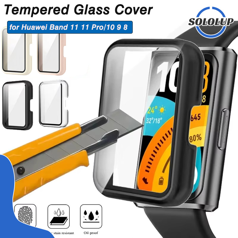 ปกกระจกนิรภัย for Huawei Band 11 / 11 Pro ตัวป้องกันหน้าจอเต็ม for Huawei Band 10 9 8 NFC