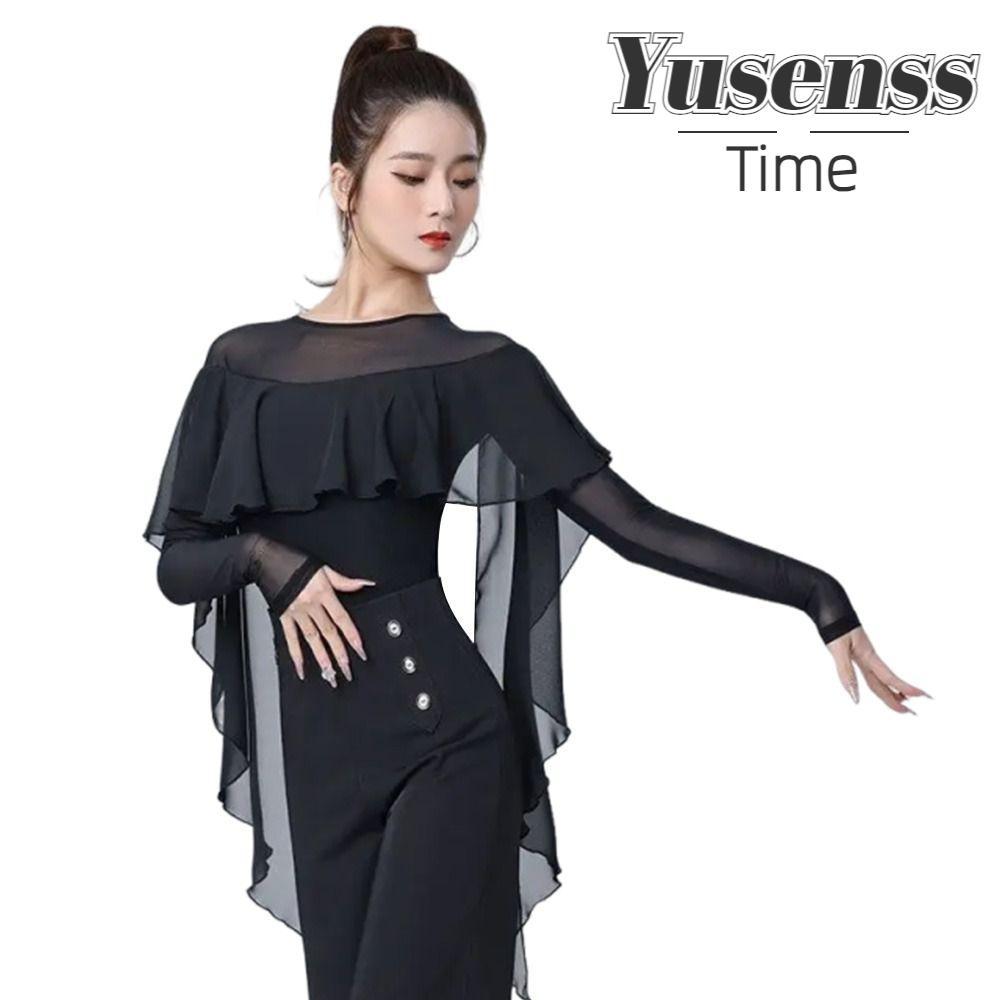 YUSEN เสื้อเต้นรำละติน ชุดราตรียามราตรีFalbala สไตล์แฟชั่นสมัยใหม่ เหมาะสำหรับห้องบอลรูมและการฝึกฝนเพลงWaltz