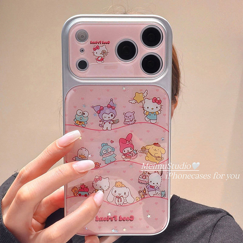DSC264สําหรับIphoneกันกระแทกเกาหลีน่ารักเคสโทรศัพท์17PRO 18 17 16 ProMax/15 Pro Max 16plus 14 13pro Max 16pro 12 11 INSเต็มรูปแบบผู้หญิงการ์ตูนLanyardกันกระแทกกรณี