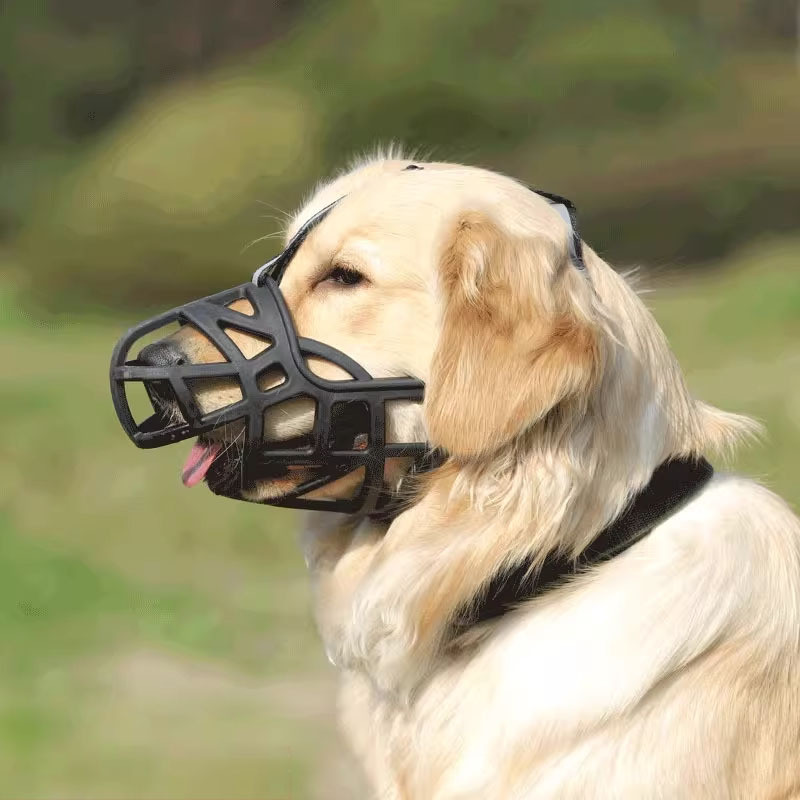 ตะกร้อครอบปากสุนัข Anti-Bite Barking Dog Muzzle Mask Large Dog Muzzle Golden Retriever Corgi Muzzle 