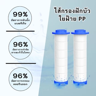 ไส้กรอง ไส้กรองน้ำ ผ้าฝ้าย PP สำหรับฝักบัวอาบน้ำ กรองน้ำสะอาด บริสุทธิ์ พร้อมส่ง