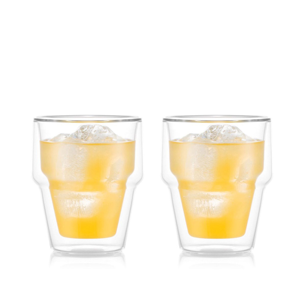 Bodum Melior แก้วเทอร์โมผนังคู่ ถ้วยกาแฟ ถ้วยแก้วใส Microwavable Freezer ปลอดภัย 0XUL