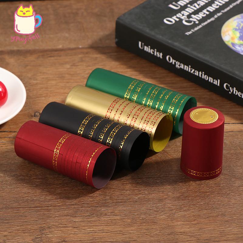 [YPU] 10 ชิ้น PVC ส่วนบุคคล Shrink Cap Barware อุปกรณ์เสริม Brewing Bottle Seal Covers am คอเต่าซคนน
