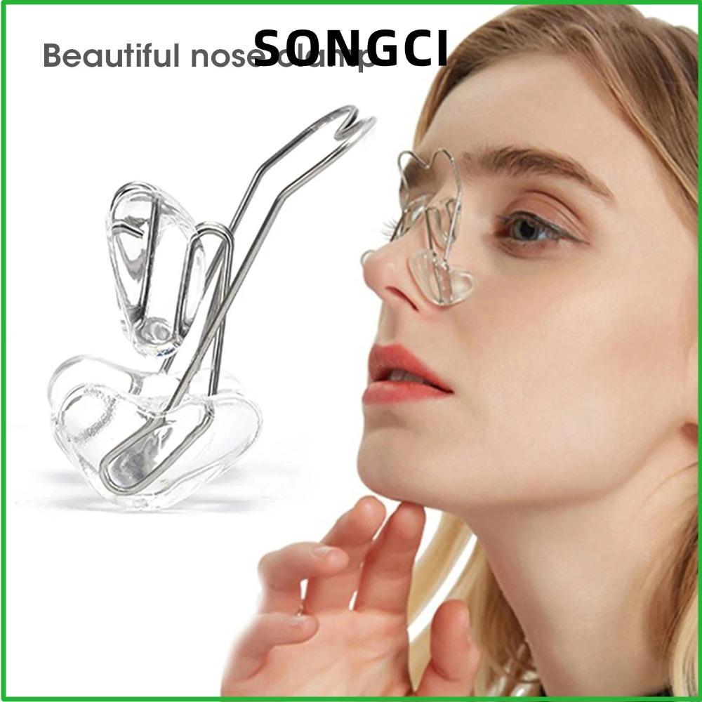 SONGCI Nose Up Shaper, Orthotics Shaping Nose Slimming Massage, Transparent Straightening Nose Corre
