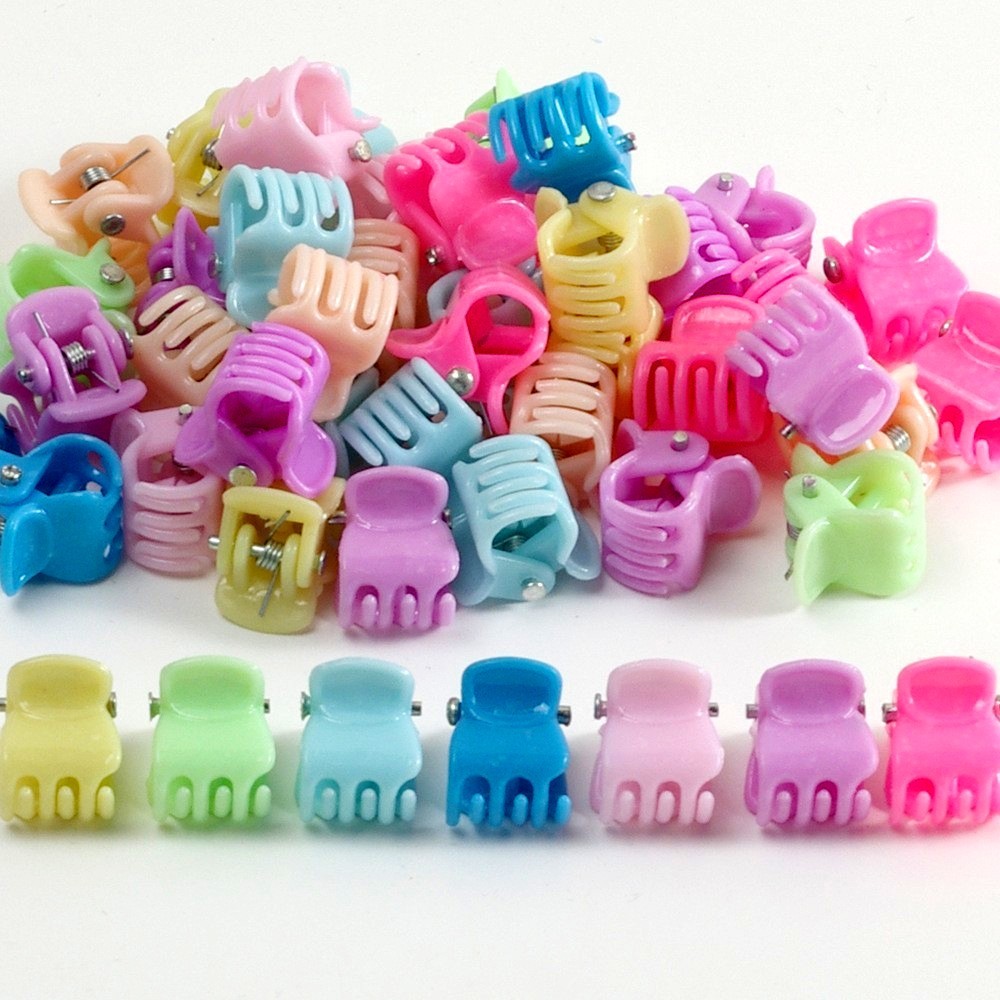 20 ชิ้นพลาสติกที่มีสีสัน Mini Hairpin กิ๊บติดผม Clamp สําหรับสุภาพสตรีเกาหลีชุดกิ๊บติดผมขนาดเล็กน่ารัก