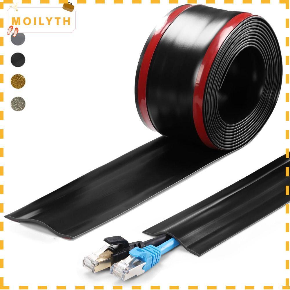 MOILYTH ฝาครอบสายเคเบิลพื้น, PVC Wall Wire คอนซีลเลอร์, Professional ไม่มีเจาะ Universal Self กาวสาย