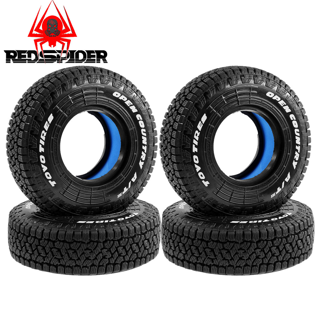 4PCS RC Crawler 105 มม.ยาง 1.9 นิ้วล้อ Tyres ชุดสําหรับ 1:10 RC Rock Crawler รถสําหรับ Axial SCX10 D90 TF2 Tamiya TRX4