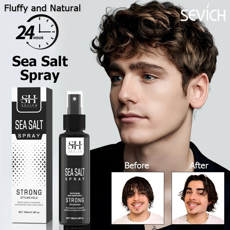 SEVICH สเปรย์เกลือทะเลสําหรับผมผู้ชาย Heatless Beachwave Texture Volume สําหรับผู้ชายสําหรับผู้หญิงการตั้งค่าสเปรย์