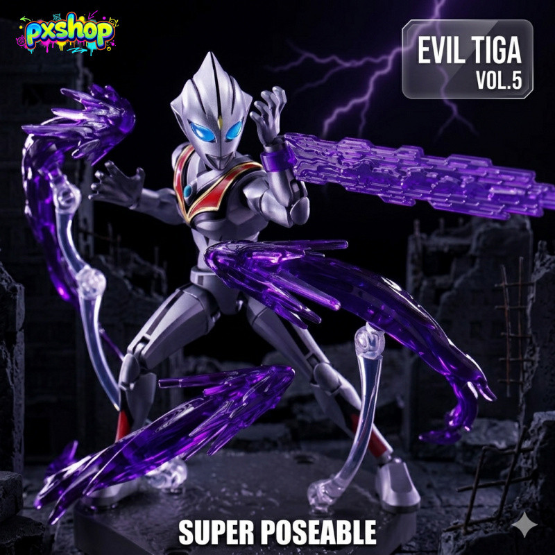 [ของแท้] Keeppley Ultraman Infinity Vol.5 ฟิกเกอร์ตัวต่อทีก้า Tiga Glitter & Multi Type ข้อต่อขยับได้อิสระ กล่องสุ่ม Blind Box [พร้อมส่ง]