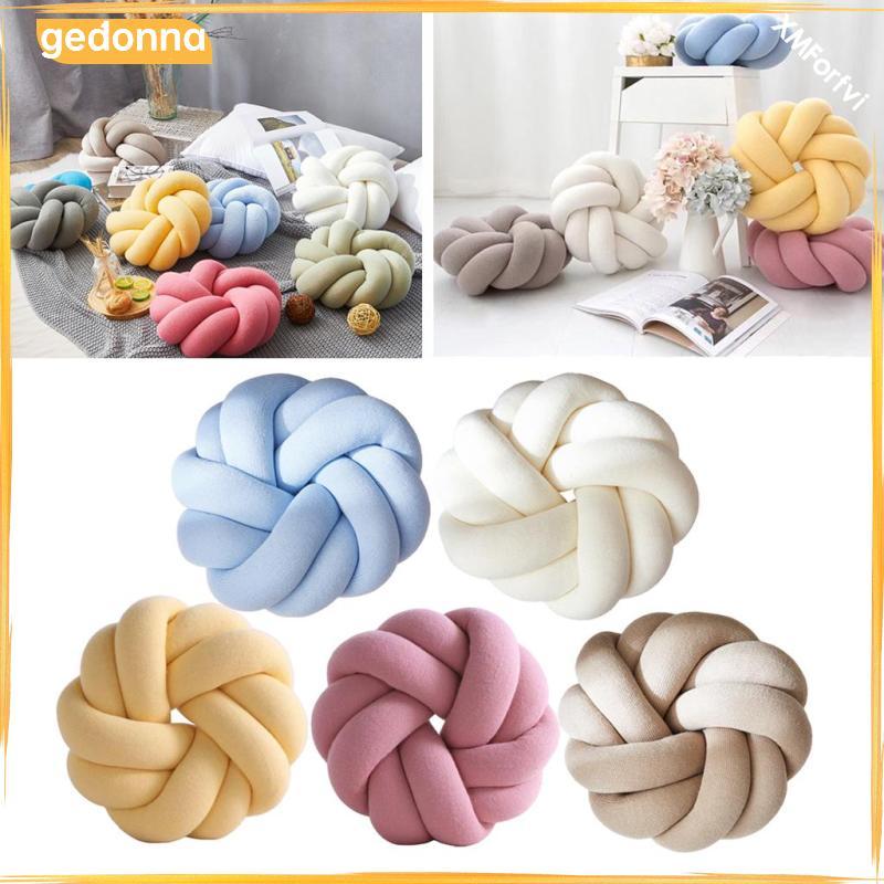 [gedonna] Round Chunky Knot Pillow Cozy Sofa Car Throw Cushion for Reading Gaming