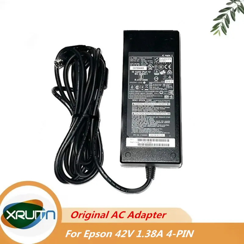 Original 42V 1.38A 58W M248A สําหรับ EPSON C3500 TM-C3500 100-240V 50/60hz 1.6A 72W Series 4 Pin Plu