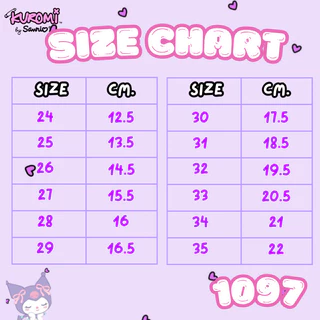 พร้อมส่งจากไทยราคาโรงงาน!! Y-roon รวมแบบรองเท้าเด็ก ห้วโตเด็ก แถมตัวติดคุโรมิ Kuromi รุ่น 33-1097/Y93 ลิขสิทธิ์แท้100%😈
