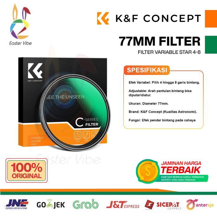 KNF Concept 77mm Variable Star Filter 4-8 Starlight Adjustable Filter - Star Filter K&F Concept