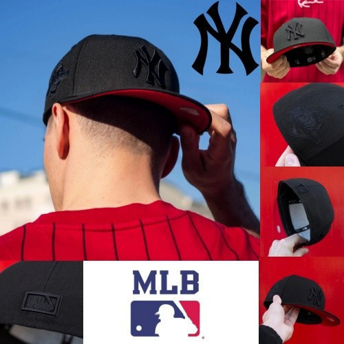 The New York Yankees of The Major League Baseball ในซีรีส์ 1996 World หมวกแก๊ปไหมพรมสีดํามีซับกาวยูว