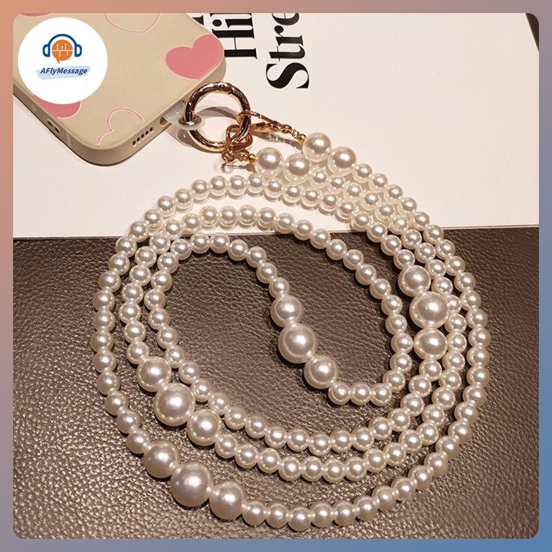 AFl Universal โทรศัพท์ Anti-lost Lanyard Crossbody สร้อยคอโทรศัพท์สายยาวลูกปัดสําหรับ Huawei จี้ TH