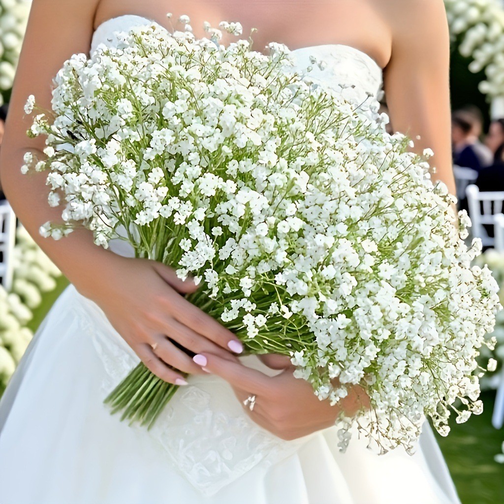 10 ชิ้นจําลอง Gypsophila งานแต่งงานตกแต่งช่อดอกไม้ Gypsophila พลาสติกจําลองดอกไม้ดอกไม้ปลอมตกแต่ง