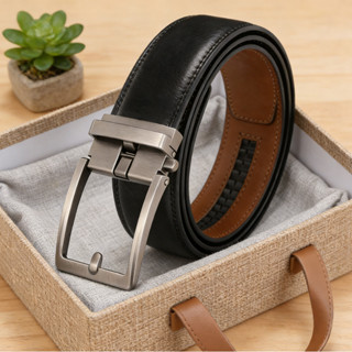 เข็มขัดหนัง หนังวัว พรีเมี่ยมสําหรับผู้ชาย | แฟชั่นหัวเข็มขั…