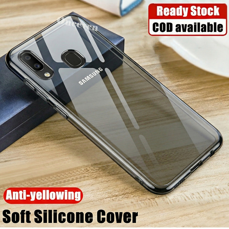สําหรับ Samsung Galaxy A30 6.4 นิ้ว SM-A305F A305FN A305GN A305YN นุ่มโปร่งแสงซิลิโคนสีดํายืดหยุ่นกั