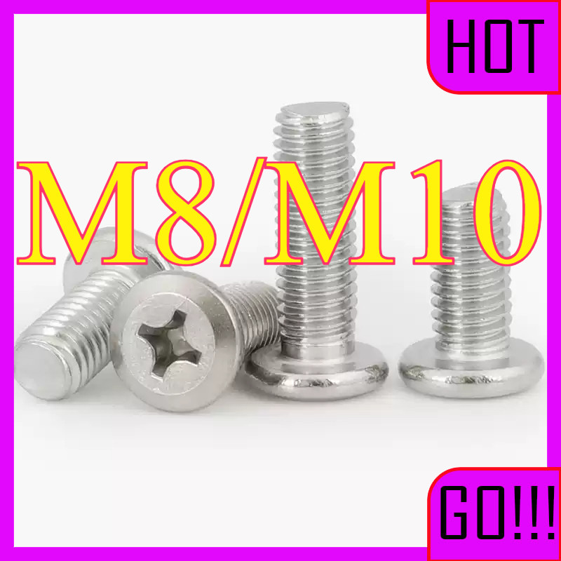 304 สกรู  ลบมุมสแตนเลสเอียงหัวแบนสกรูสลักเกลียว   M8/M10 * L10-150mm [LW-ZJY-1]