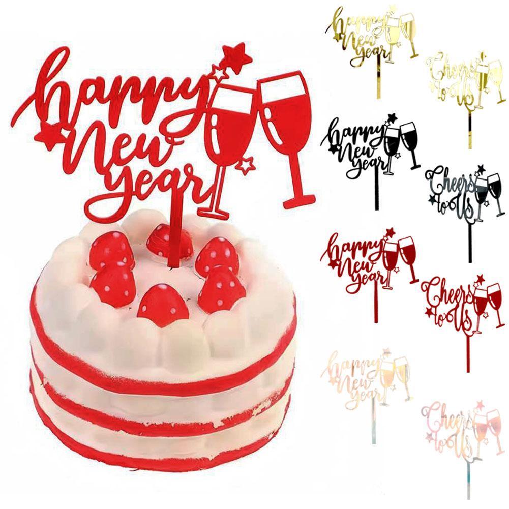 เบเกอรี่เค้กตกแต่งเค้กแทรกเค้กวันเกิดสวัสดีปีใหม่ J4m0 เชียร์ เชียร์ปีใหม่ U1f3