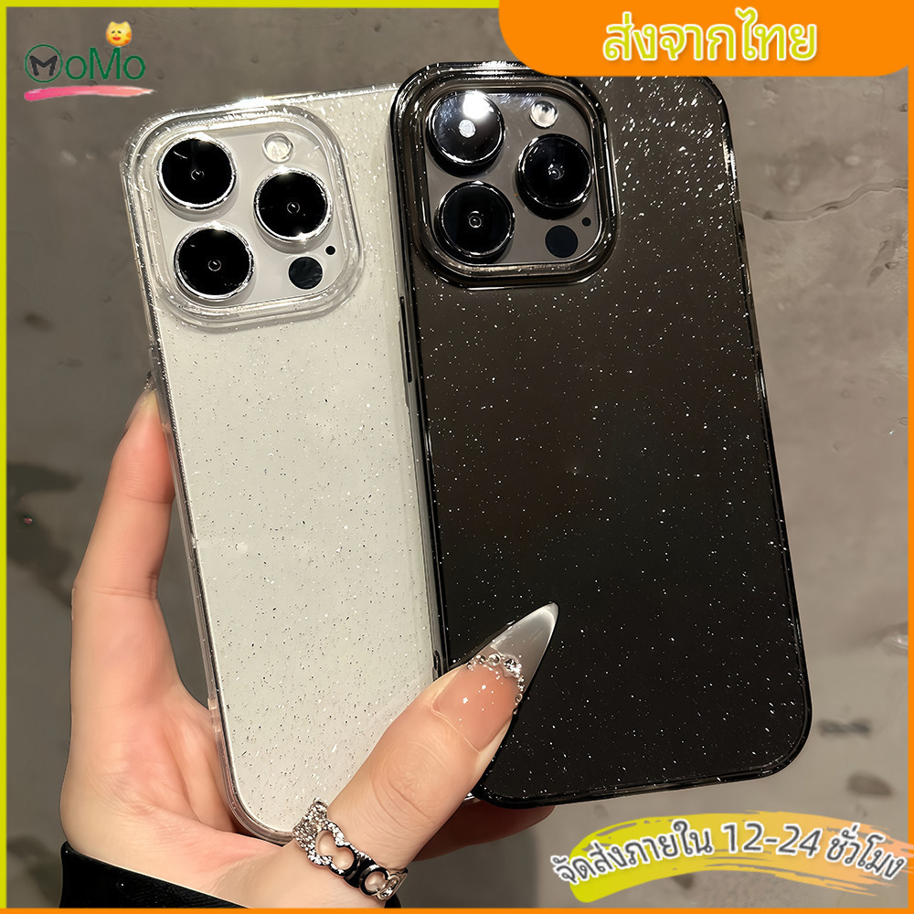 เคสโปร่งใสสำหรับไอโฟน16PROMAX 11 12 13 14plus 15PRO แฟลช หรูหรา ป้องกันการชนกัน กรณีโทรศัพท์มือถือ 6/7/8PLUS X/XR/XS