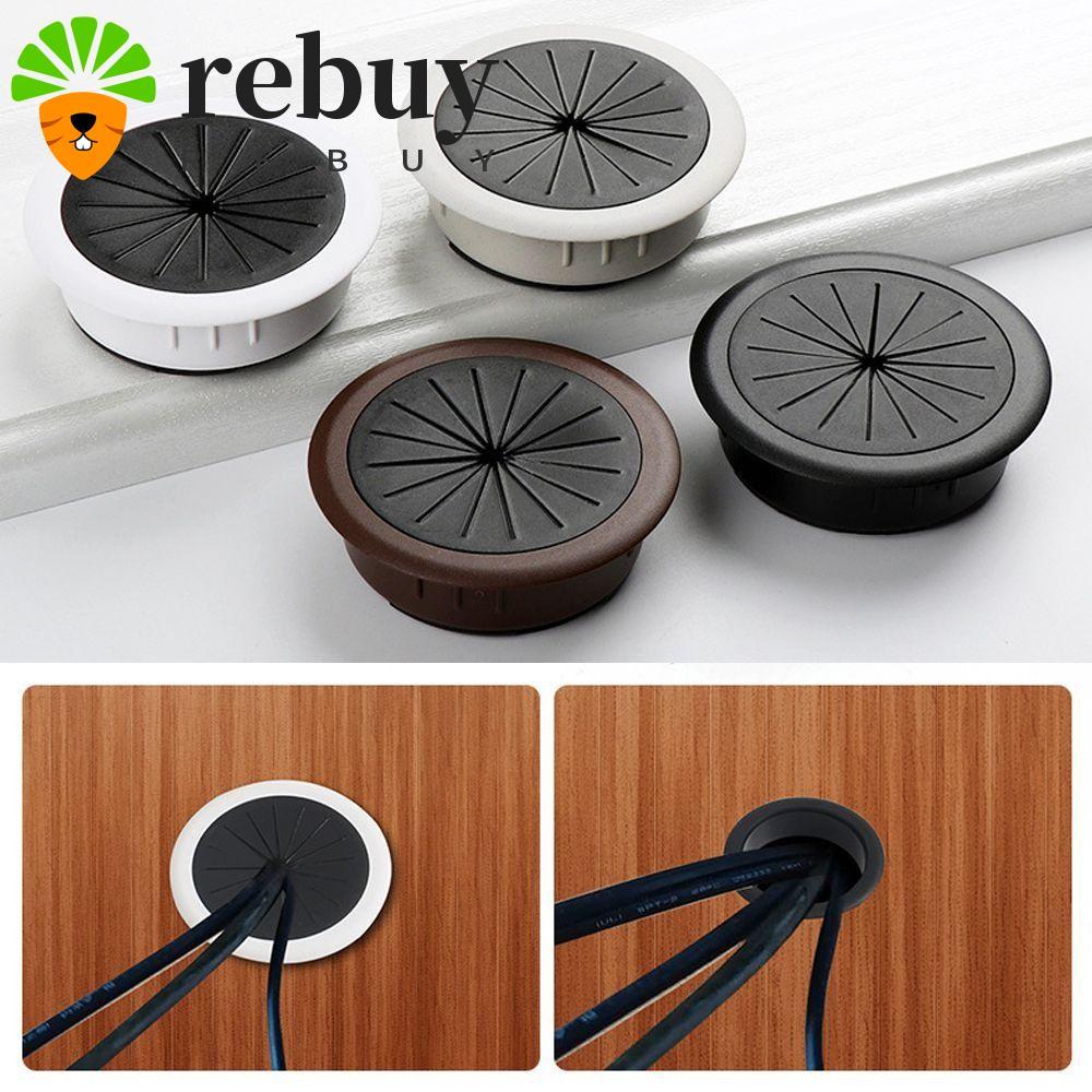 ซื้อซ้ํา ที่ปิดรูลวด Grommet, กันฝุ่น Universal Cable Hole Cover, ที่เก็บสายไฟพลาสติกกลม 50/60MM Line Storage Holder Home