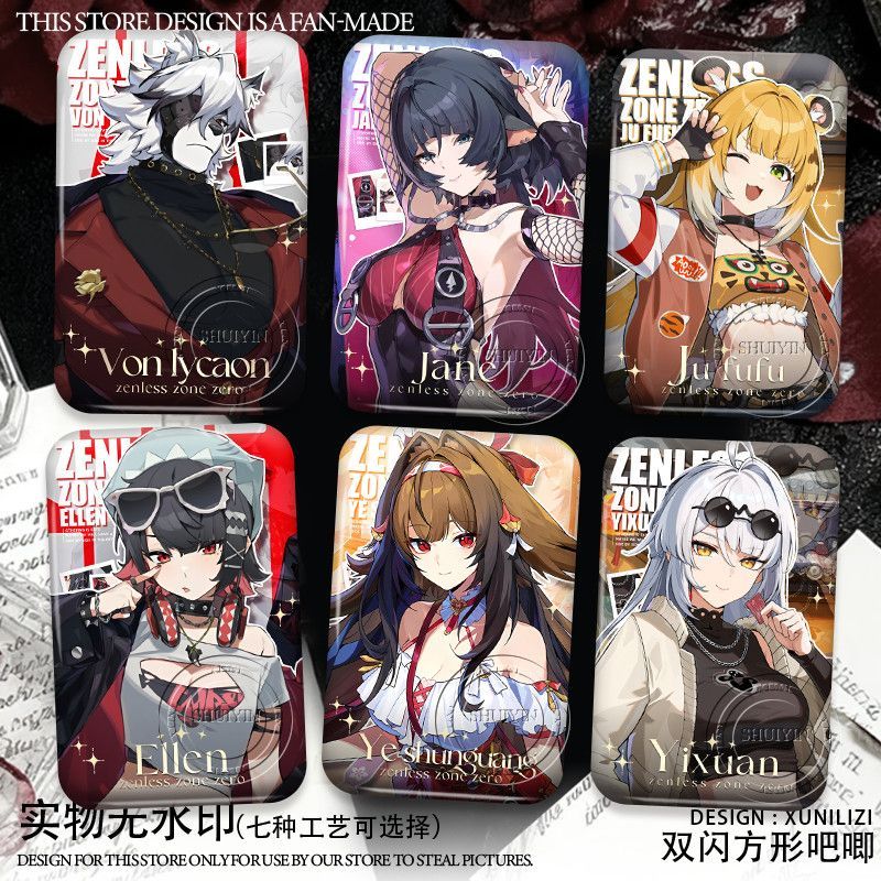 เข็มกลัดการ์ตูนอนิเมะZenless Zone Zero สไตล์Kawaii สำหรับกระเป๋าและคอสเพลย์