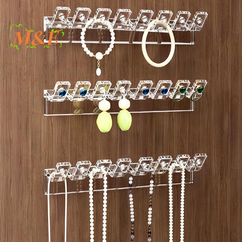 [M&E] 3 ชิ้น Self-Adhesive สร้อยคอ Organizer,ประหยัดพื้นที่เครื่องประดับอเนกประสงค์,ผู้ถือสร้อยคอติดผนัง [ใหม่]