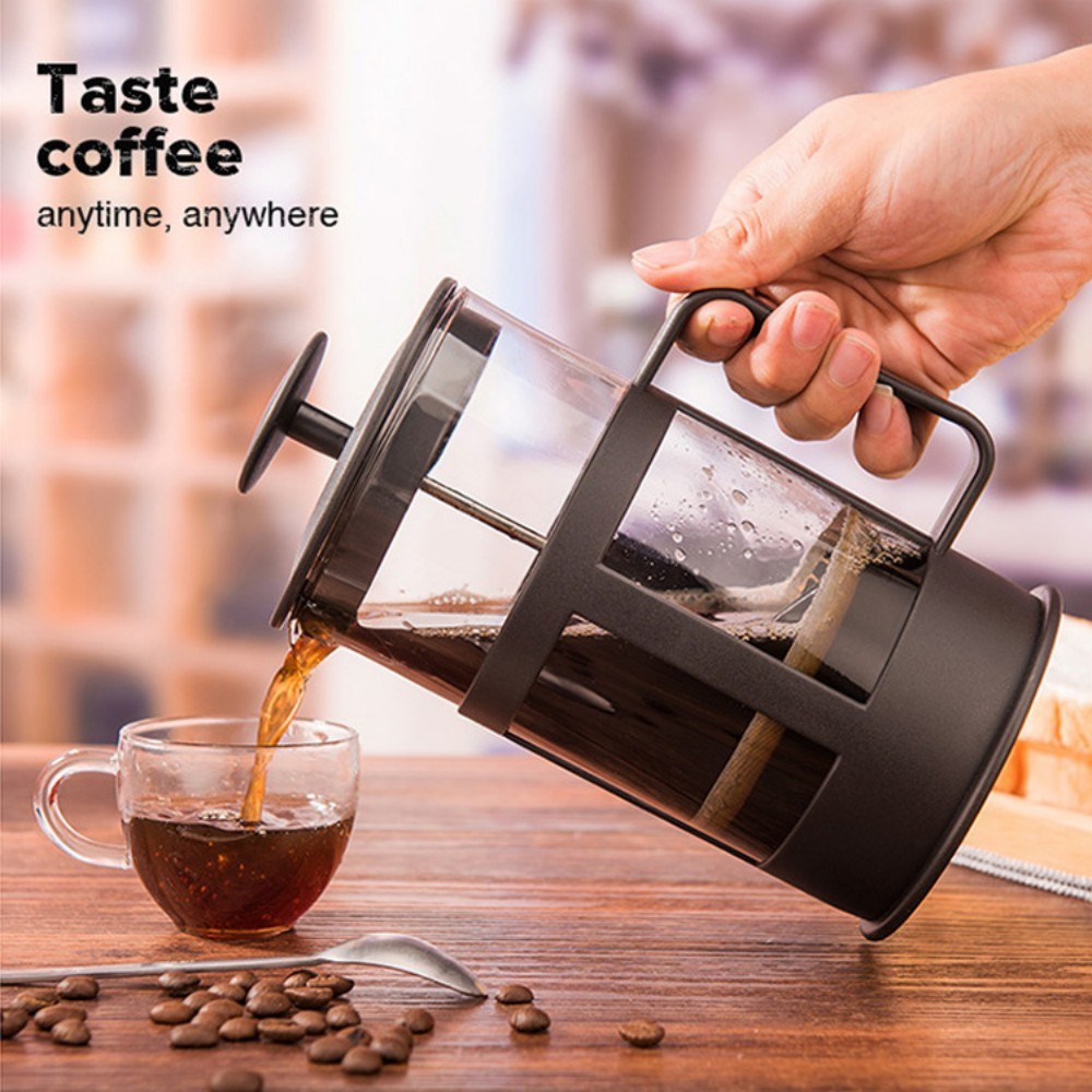 เครื่องชงกาแฟ French Press แก้วทนความร้อนสําหรับกาแฟและชา เครื่องชงกาแฟ French Press