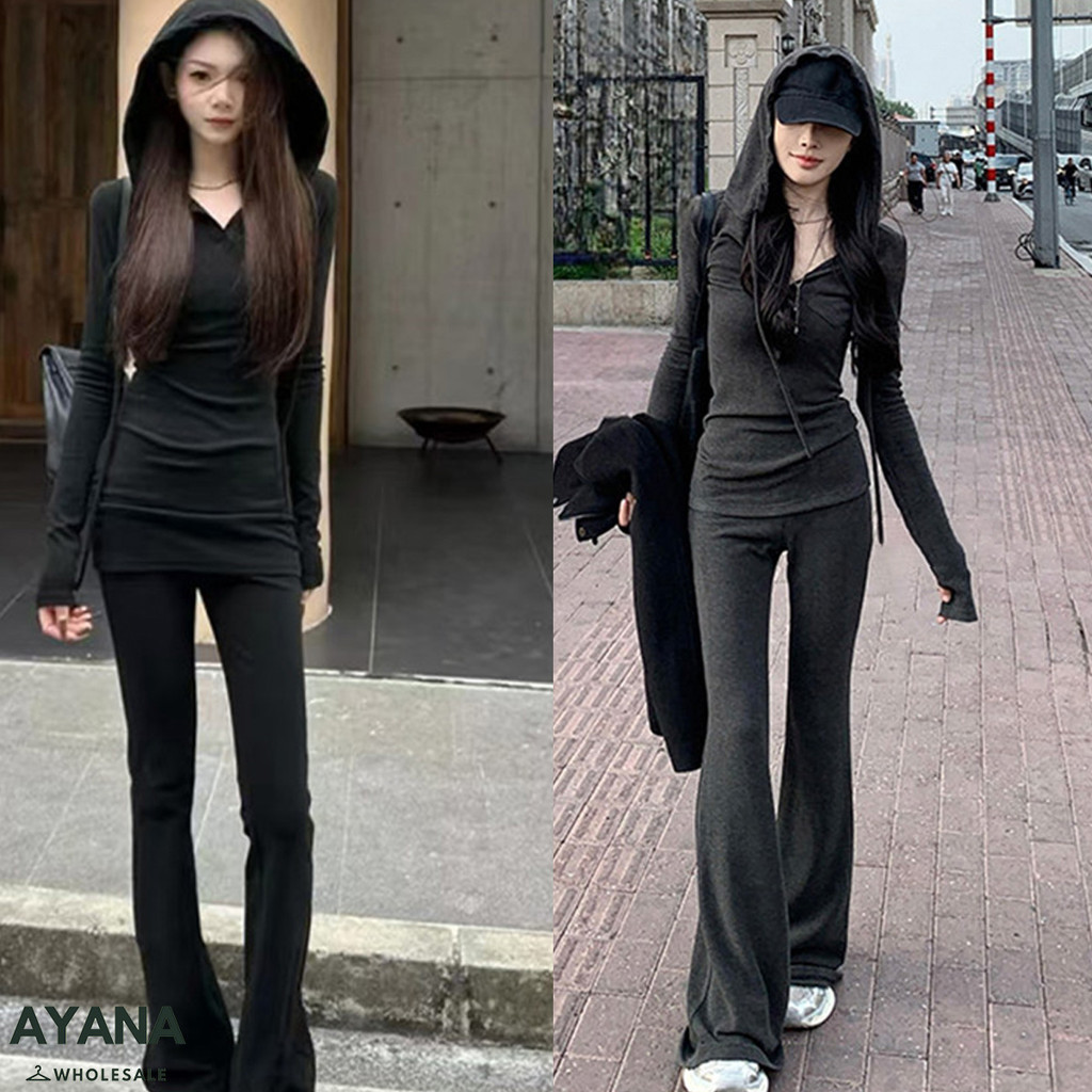 ชุดเซ็ตไหมพรมผู้หญิง ทรงเข้ารูป พรางหุ่น
