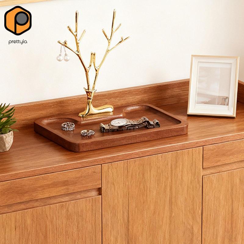 [สวย] ถาดกุญแจออแกไนเซอร์ไม้ไผ่ชั้นวางเครื่องประดับจานยืนแสดงแผ่นกันลื่นเหมาะสําหรับเข้าตารางสก์ท็อปตกแต่งบ้านของขวัญให้