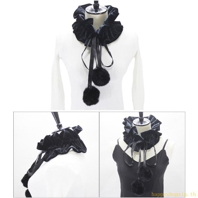 HSV Renaissance Elizabethan คอ Ruff COLLAR Ruffled คอสเพลย์สําหรับผู้หญิง Ruffled Faux COLLAR Layere
