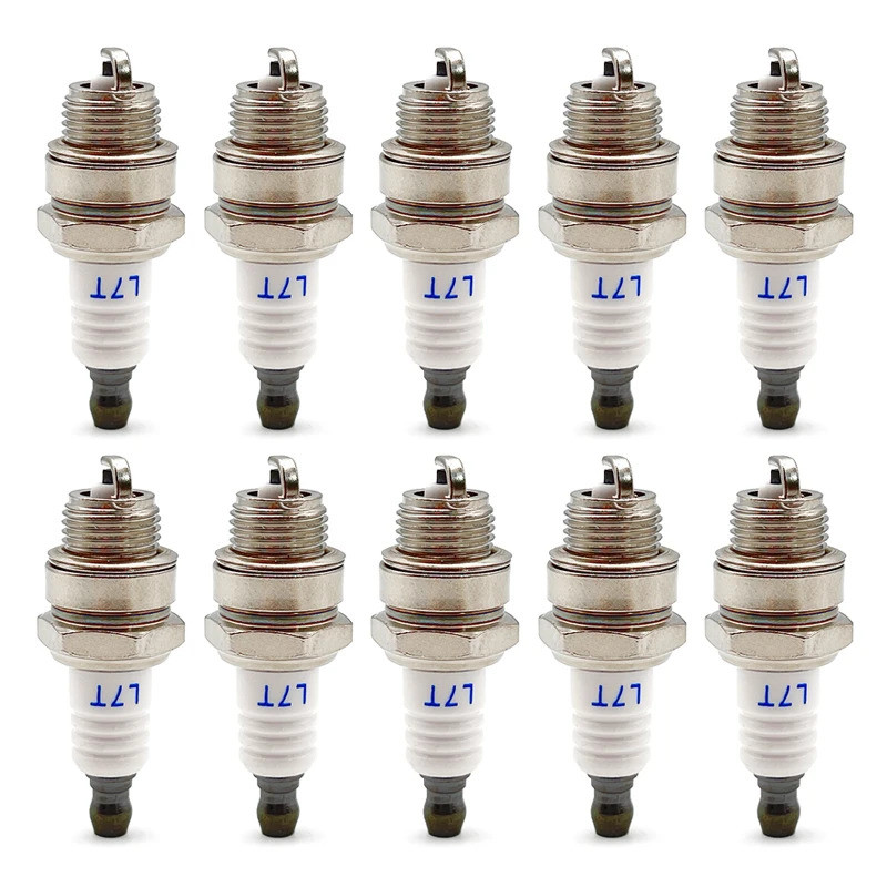 L7T 10 ชิ้นหัวเทียนสําหรับเครื่องจักรสวนเครื่องตัดแปรงเครื่องยนต์ลูกโซ่ Y