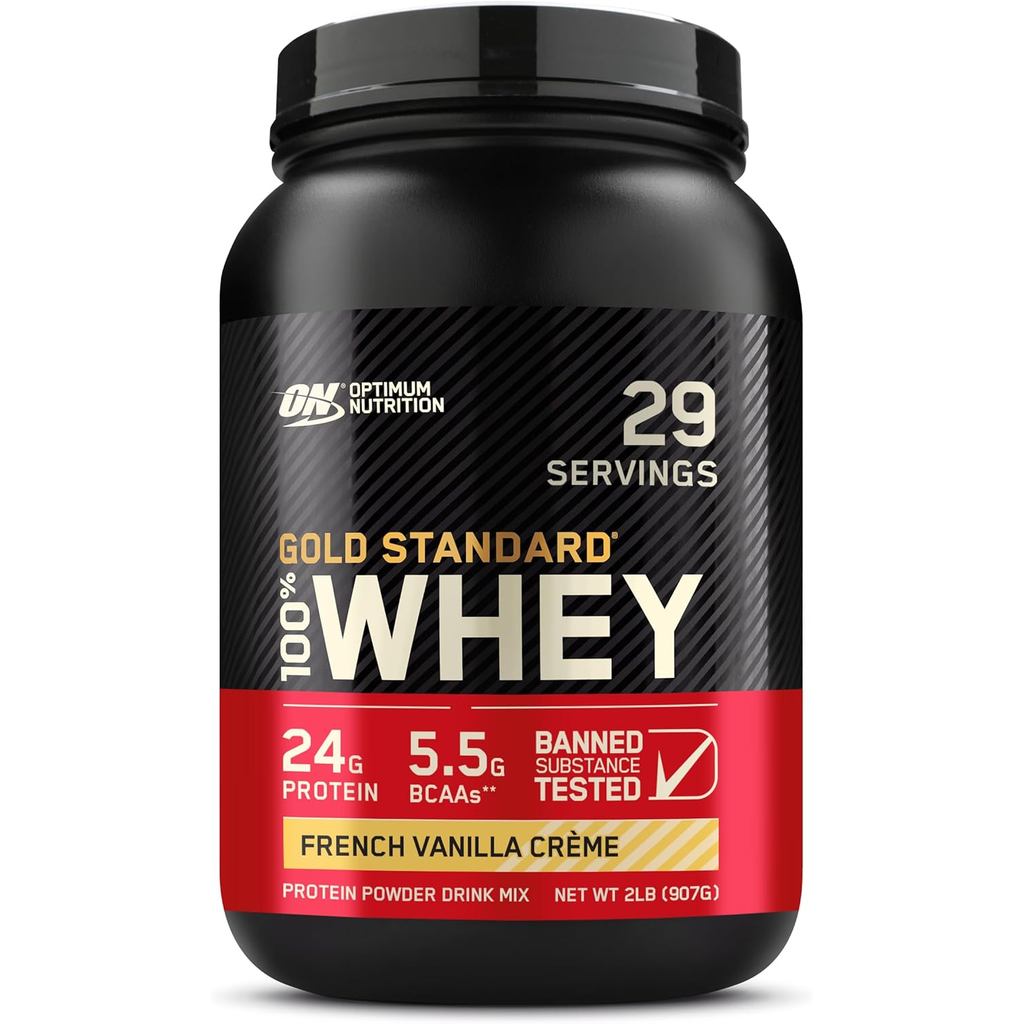 OptimumNutritionGoldStandard100%WheyProteinPowder,FrenchVanillaCreme,2Pound(PackagingMayVary)