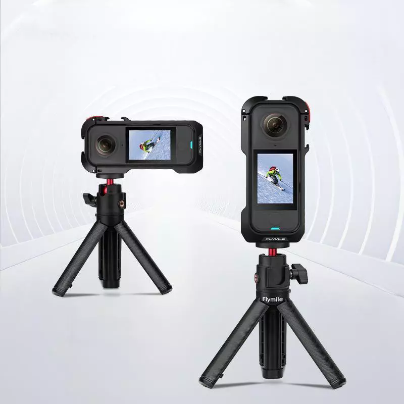 FLYMILE เหมาะสําหรับกล้องพาโนรามา Insta360 X4 Air เคสป้องกันตัวโลหะ, กรอบป้องกันกล้องแอคชั่นและอุปกรณ์เสริมฝาครอบป้องกัน thumbnail 7
