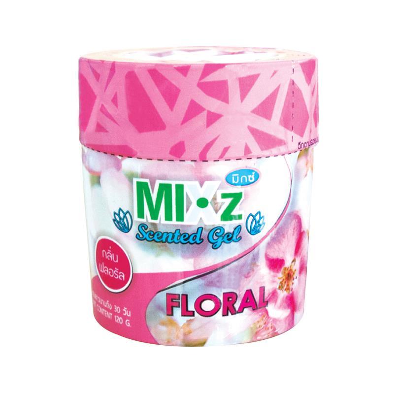 MIXZ เจลปรับอากาศ กลิ่นฟลอรัล (Floral) สีชมพู ขนาด 120 กรัม