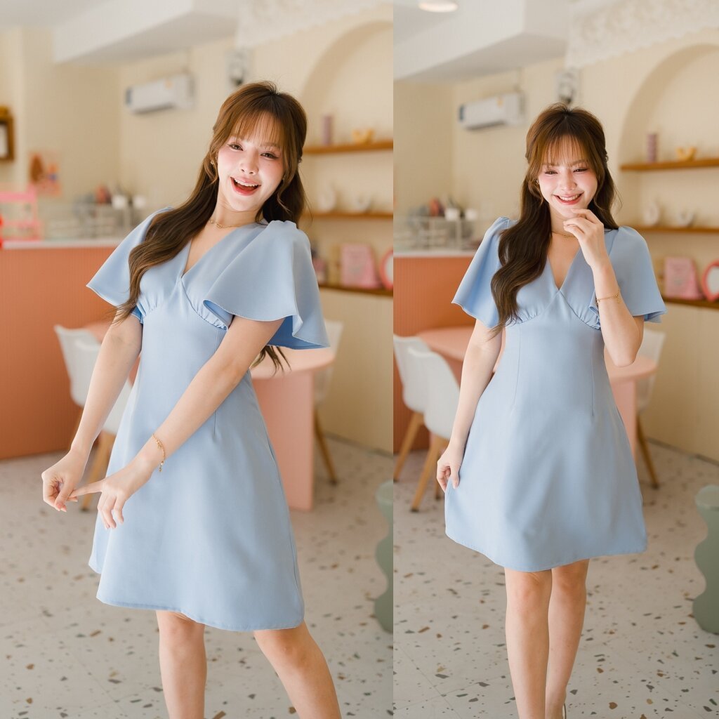 Sassy Flare Dress : สีชมพู