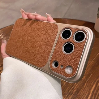 เคสโทรศัพท์ซิลิโคนเหลวลายหนังลิ้นจี่หรูหรา ใช้ได้กับ iPhone 17 16 15 14 13 12 11 Pro Max Plus เคสนุ่ม กันกระแทก TPU พร้อมขอบนุ่ม ปกป้องเครื่องและสวยงาม