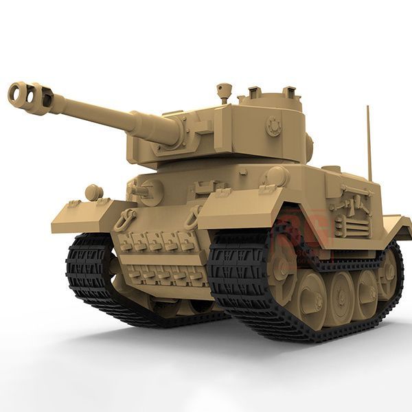 3G รุ่น MENG WWT-015 รุ่น Q รถถังหนักเยอรมัน Tiger P VK45.01 การแยกสีปลอดกาว